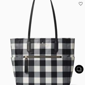 Kate Spade black and white checkered tote